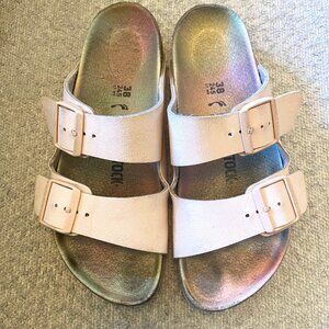 Birkenstock Vegan Soft Pink Arizona Sandals Size 38 Comfortable and Cute